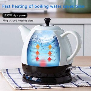 SieHam Kettles,Cordless Teapot Retro 1.0L Jug, Boils Water Tea Coffee Oatmeal, 1350W/Red
