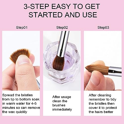 KEMEISI Acrylic Nail Brush Size #10, 100% Pure Kolinsky Nail Art Brushes for Acrylic Application, Sturdy Handle Oval Shaped Acrylic Powder Nail Design Tools for Professional Manicure DIY