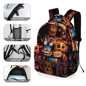 Travel Backpack Five Horror Nights Video at Game Freddy's Bag Big Capacity Shoulder Bag Cool Travel Backpack Classical Basic Briefcase Laptop Bag