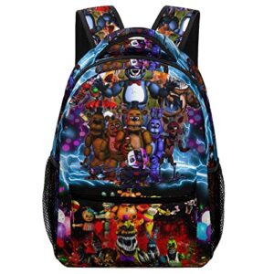 Svfulveda Travel Backpack Five Horror Nights Video at Game Freddy's Backpack Big Capacity Daypack Natural Gourmet Bag Classical Basic Outdoor Daypack