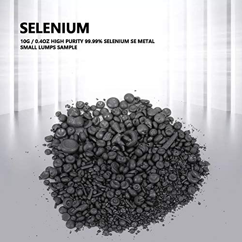 High Purity Selenium, 10g / 0.4oz High Purity Selenium 99.99% Purity Selenium Sample Metal Se Small Lumps, Horse Vitamins Minerals