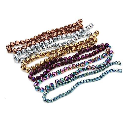 EXCEART 192pcs Bling Accessories Lip Gloss Kit Beads in Bulk Beads for Crafts Hematite Beads Metal Spacer Beads Bracelet Beads Beading Kits DIY Beads Scattered Beads Jewelry Bead Chain