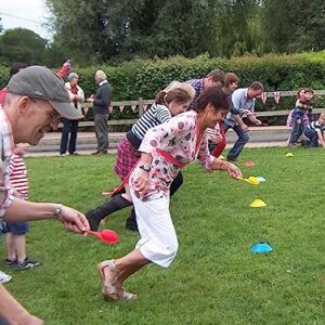 Outdoor Games Potato Sack Race Bags for Kids Adults, Egg Spoon Relay Race, Bands, Birthday Party Field Day Family Reunion Easter…