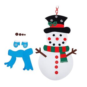 toyvian stocking stuffer 1 set dress up christmas snowman christmas toys christmas tree decorations christmas decor felt christmas snowman ornaments diy felt christmas ornaments