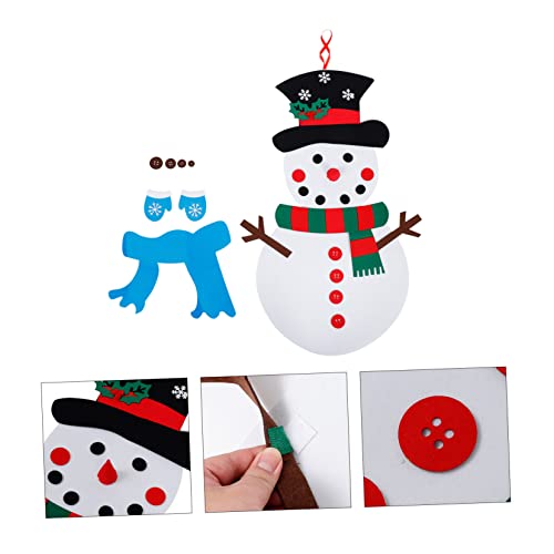 Toyvian Stocking Stuffer 1 Set Dress up Christmas Snowman Christmas Toys Christmas Tree Decorations Christmas Decor Felt Christmas Snowman Ornaments DIY Felt Christmas Ornaments