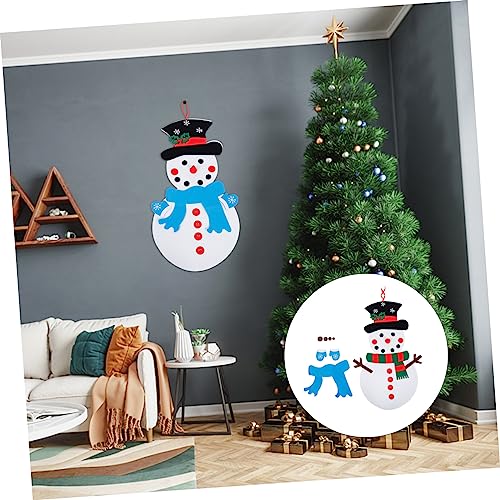 Toyvian Stocking Stuffer 1 Set Dress up Christmas Snowman Christmas Toys Christmas Tree Decorations Christmas Decor Felt Christmas Snowman Ornaments DIY Felt Christmas Ornaments