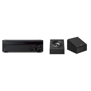 sony strdh590 5.2 channel surround sound home theater receiver: 4k hdr av receiver with bluetooth,black & sscse dolby atmos enabled speakers, black, dolby atmos enabled speakers (pair), 4 inch
