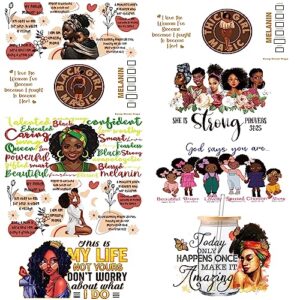 uv dtf cup wrap, 9sheets black women theme rub on transfers for crafting uv dtf for 16oz libbey glass cups uv dtf cup wrap transfer cup stickers decals waterproof rub on transfers for crafts vintage