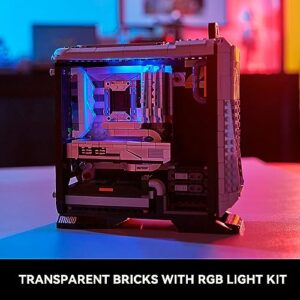 BRICKKK Desktop Computer Building Set for Adult, Pantasy PC Desktop Computer Building Kit, Cool Building Sets for Adults, Creative Collectible Build-and-Display Desktop Model for Home or Office