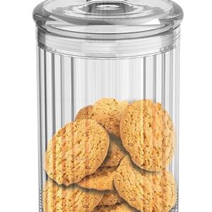 Vinkoe Cookie Jar, 51oz Acrylic Candy Jars with Lids, Apothecary Jars, Clear Cookie Jars Containers for Candy Buffet, Office Desk, Party Table, Nuts, Cookies, Chocolate, Coffee, Tea