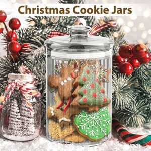 Vinkoe Cookie Jar, 51oz Acrylic Candy Jars with Lids, Apothecary Jars, Clear Cookie Jars Containers for Candy Buffet, Office Desk, Party Table, Nuts, Cookies, Chocolate, Coffee, Tea