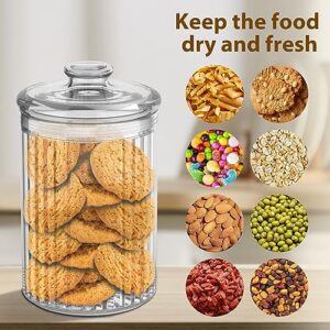 Vinkoe Cookie Jar, 51oz Acrylic Candy Jars with Lids, Apothecary Jars, Clear Cookie Jars Containers for Candy Buffet, Office Desk, Party Table, Nuts, Cookies, Chocolate, Coffee, Tea