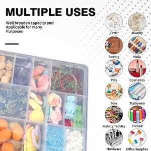 Craft Organizers And Storage Box 18 Grids Clear Plastic Bead Organizer Clear Storage Containers With Adjustable Dividers Tackle Box Organizers And Storage Plastic Storage Containers Organizer Box