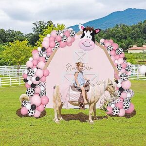 Cow Balloons Garland Arch, With Pink White Cow Print Balloon Animal Balloon Farm Cow Birthday Party Baby Shower Birthday Party Decorations