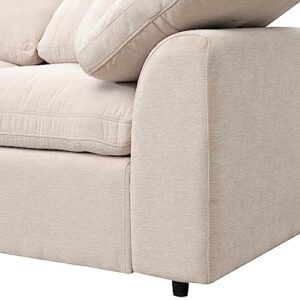 Merax Oversized Modular Sofa with Ottoman L Shaped Corner Sectional, Beige