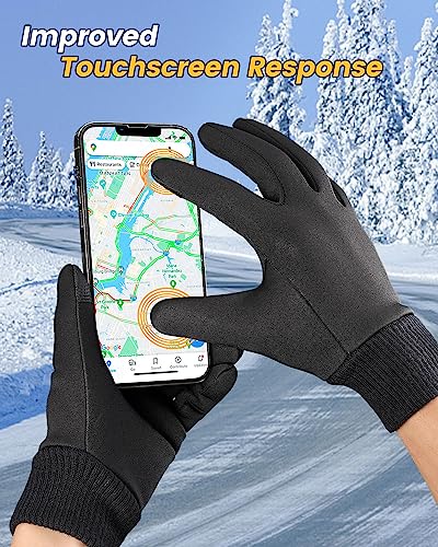 FEWTUR Winter Gloves for Men Women Cold Weather - Touch Screen Warm Gloves for Cycling