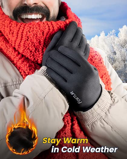 FEWTUR Winter Gloves for Men Women Cold Weather - Touch Screen Warm Gloves for Cycling