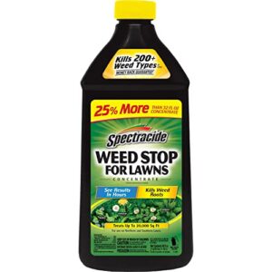 Spectracide Lawn Weed Killer, 32 oz, Clear & Weed Stop for Lawns Concentrate, Kills Weed Roots, Not The Lawn, 40 fl Ounce