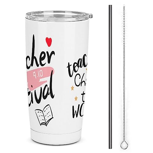 Insulated Coffee Mug, Iced Coffee Tumbler Cup with Flip Lid, Travel Mug With straw and stirrer Double Wall Vacuum Leak-Proof Thermos Mug for Travel Tea Milk