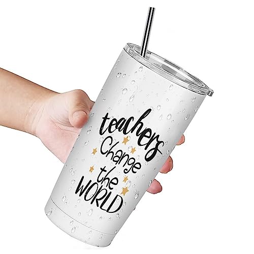 Insulated Coffee Mug, Iced Coffee Tumbler Cup with Flip Lid, Travel Mug With straw and stirrer Double Wall Vacuum Leak-Proof Thermos Mug for Travel Tea Milk