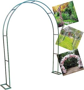 sevso large metal garden arch for climbing plant wide 1.4m 1.2m 1.8m 2.4m 3m 3.5m sturdy durable rose archway weather-resistant iron tubular pergola trellis,white,w1.2m*h2.2m