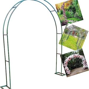 SEVSO Large Metal Garden Arch for Climbing Plant Wide 1.4M 1.2M 1.8M 2.4M 3M 3.5M Sturdy Durable Rose Archway Weather-Resistant Iron Tubular Pergola Trellis,White,W1.2M*H2.2M