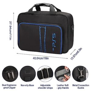 HUIJUTCHEN for PS5 Carrying Case, for PS5 Travel Case Compatible with PS5 Disc And Digital Edition Shockproof & Waterproof for PS5 Bag Travel Carry Case Holding for PS5 Console Controllers Game Cards