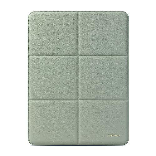 Comfyable Laptop Sleeve 13 Inch Precisely Compatible with MacBook Pro M2 2022 M1 2020-2016 & Mac Air M2 2022 M1 2020, Not Fit Old Versioned MBA/MBP, Faux Leather Cover Case, Debossed Grid, Sage