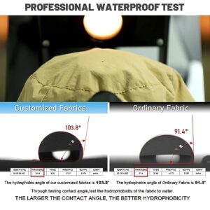 Waterproof Sun UPF 50+ Bucket Hat UV Protection Packable Brimmed Boonie for Women Men Summer Lightweight Hiking Outdoor Cap White