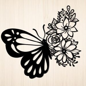 albnegru butterfly wall art outdoor decor, wall art sculpture, beautify your walls, enhance your living space, ideal for living room, bathroom, kitchen