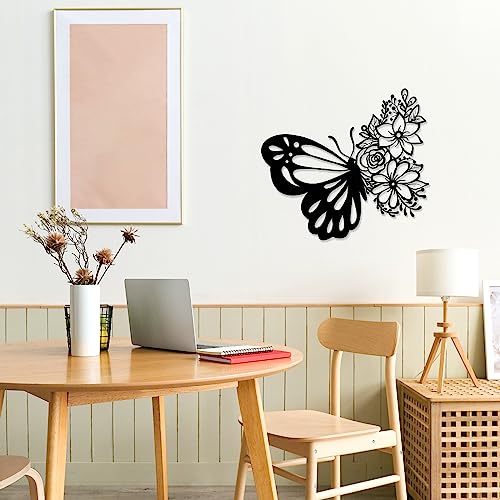 Albnegru Butterfly Wall Art Outdoor Decor, Wall Art Sculpture, Beautify Your Walls, Enhance Your Living Space, Ideal for Living Room, Bathroom, kitchen