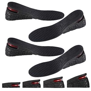 2 pair height increase insoles for men and women,adjustable 4-level shoe height inserts,up to 2.95 inch taller,shoe lifts men,foot insoles for men heel cushion air cushion shoe lift