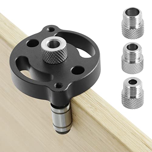 Nicoport Doweling Jig Kit Aluminum Alloy Dowel Drilling Guide 6/8/10mm High Precision Handheld Hole Punching Locator Self Centering Drill Guide Woodworking Tool for Furniture Repair Wood Craft