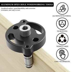 Nicoport Doweling Jig Kit Aluminum Alloy Dowel Drilling Guide 6/8/10mm High Precision Handheld Hole Punching Locator Self Centering Drill Guide Woodworking Tool for Furniture Repair Wood Craft