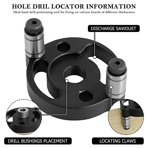 Nicoport Doweling Jig Kit Aluminum Alloy Dowel Drilling Guide 6/8/10mm High Precision Handheld Hole Punching Locator Self Centering Drill Guide Woodworking Tool for Furniture Repair Wood Craft