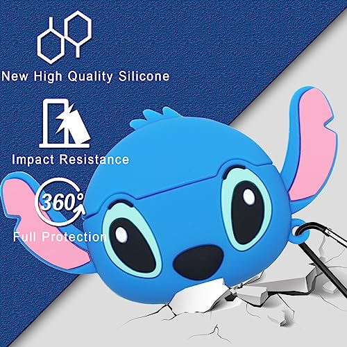 9in1 Cute Stitc for AirPods Pro Case Cover Accessories Set Kit for AirPods Pro 1st Generation Charging Case 2021 Released, Cartoon Kawaii 3D Funny Animal Cool AirPod Pro 12 Case for Boy Girl Stitc