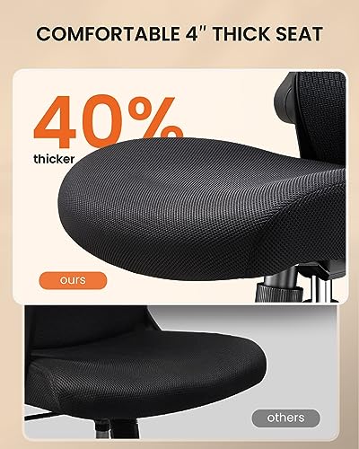 ErGear Office Chair, Desk Chair with Flip-Up Armrests, Ergonomic Office Chair with 2'' Adjustable Lumbar Support & Headrest, High Back Computer Chair Mesh Office Chair with Wheels for Home Office