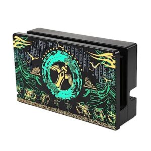 yebowe faceplate cover for nintendo switch charging dock, zelda tears of the kingdom dock cover, anti scratch hard pc shell protective panel for switch dock