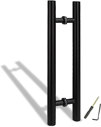 Sliding Barn Door Handle 50/60/ 80/120/ 150 cm Shower Door Handle Replacement, Modern Black Front Door Handles/Satin Nickel Push Pull Handle Bar, Double Sided, Barn Sliding Door ( Size : Length 50cm(2