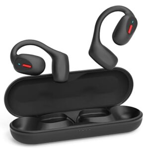 open ear headphones bluetooth 5.3 wireless earbuds with 800mah charging case, superior stereo sound ear buds with hd mic for iphone & android, ipx6 waterproof open wearable stereo earphones sports