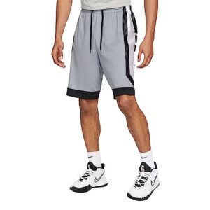 nike dri-fit elite men's basketball shorts (small, cool grey/black/white)