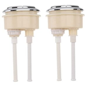 2 pcs toilet lid button flush tank push button dual flush push button toilet tank lid toilet water tank push button toilet flush button wc square plastic white power switch button