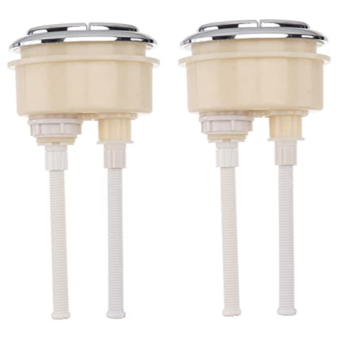 2 Pcs toilet lid button flush tank push button dual flush push button toilet tank lid toilet water tank push button toilet flush button wc square plastic white power switch button