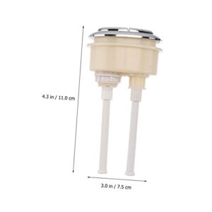 2 Pcs toilet lid button flush tank push button dual flush push button toilet tank lid toilet water tank push button toilet flush button wc square plastic white power switch button