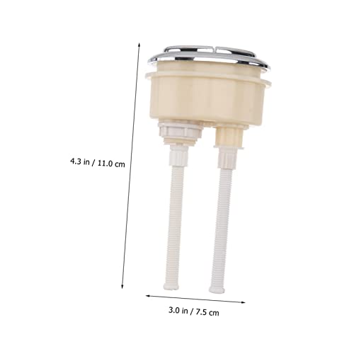 2 Pcs toilet lid button flush tank push button dual flush push button toilet tank lid toilet water tank push button toilet flush button wc square plastic white power switch button