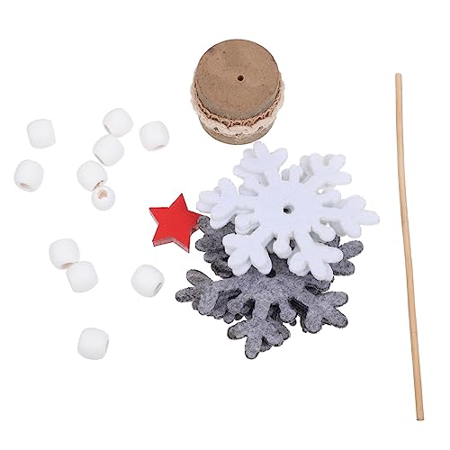 Garneck Christmas Tree Table Top Decor Kids 2Pcs 3D Felt Christmas Tree DIY Xmas Tree Desktop Ornaments for New Year Party Supplies Birthday Party Gifts Grey Christmas Decorations