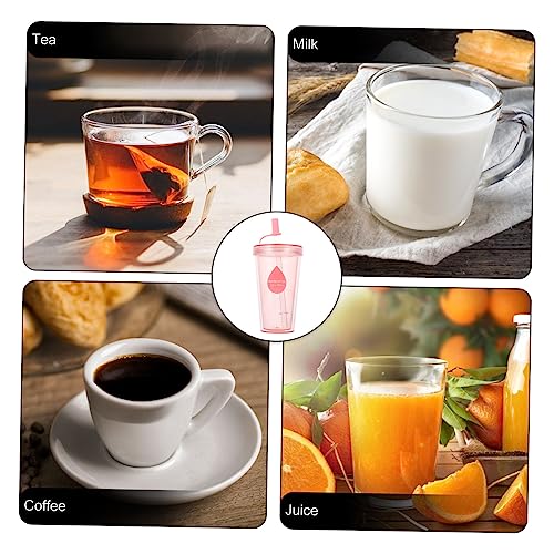 Healvian Straw Cup Milk Tea Cup Smoothie Cups for Coffee Cups with Lids Bulk Sport Water Bottles Straw Drinking Cups Insulated Coffee Mug with Lid Travel Tumbler Cup Plastic Tea Cup