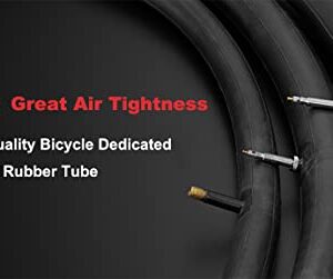 2 Pack Bike Inner Tire Tube 24x1.9/2.125 with Tire Levers and Rim Strips Liner, Schrader Valve 24" 24 Inch Bicycle Tire Tubes Tyre