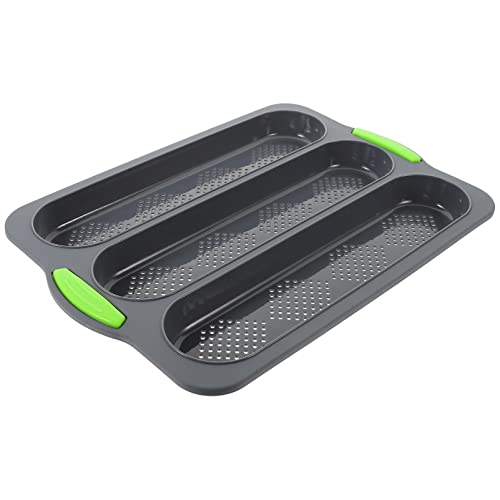 Silicone Baguettes Pan Nonstick 3 Wave Loaves French Toast Bread Baking Tray Loaf Mold Pan for DIY Making Breadstick Cake Kitchen Baking Mould Supplies