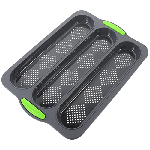 Silicone Baguettes Pan Nonstick 3 Wave Loaves French Toast Bread Baking Tray Loaf Mold Pan for DIY Making Breadstick Cake Kitchen Baking Mould Supplies